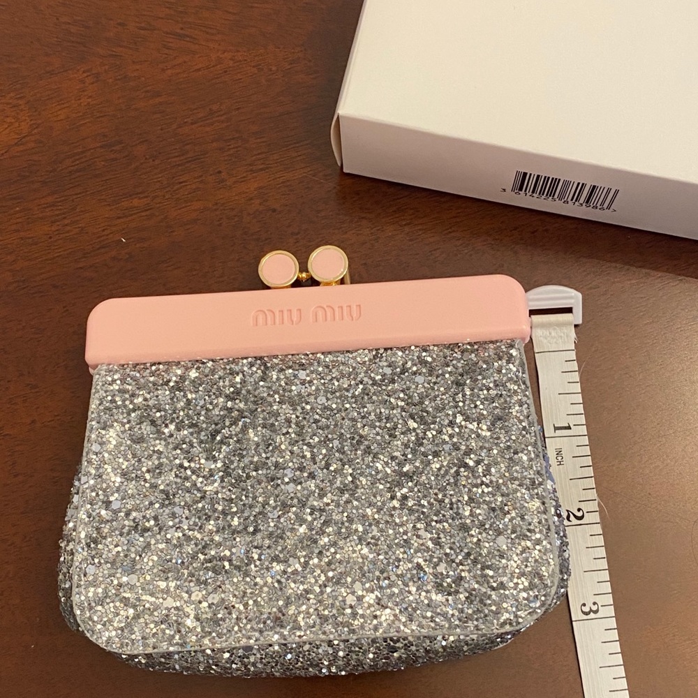 MIU MIU GLITTER POUCH - Picture 3 of 7